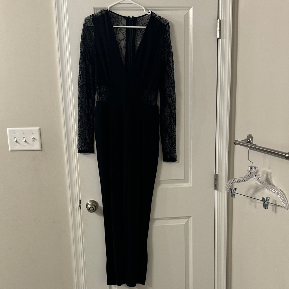 Express Black Lace Jumpsuit